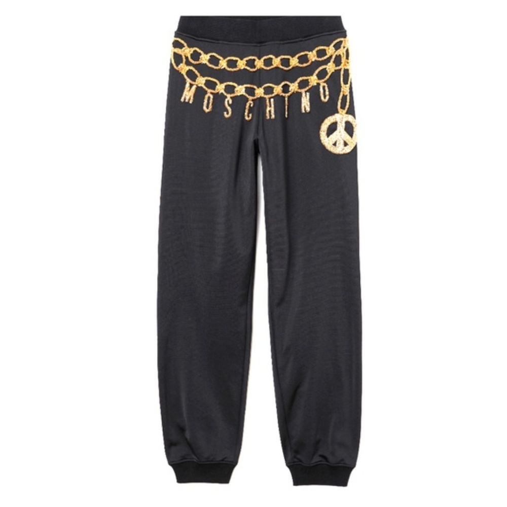 Moschino H&M Jogger With Gold Applique Women's